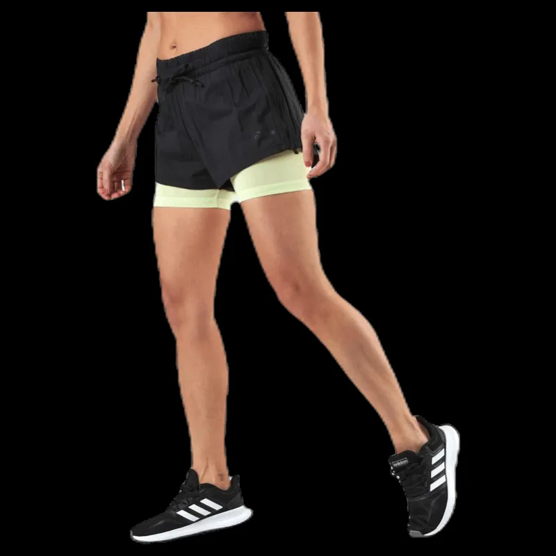 Discount adidas 2In1 Short Black/Yellow Svart