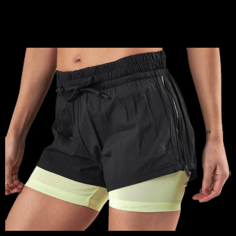 Discount adidas 2In1 Short Black/Yellow Svart