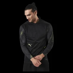 Puma Individual Cup Training 1/4 Zip Top Black/Yellow Svart Hot