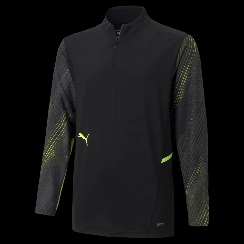 Puma Individual Cup Training 1/4 Zip Top Black/Yellow Svart Best