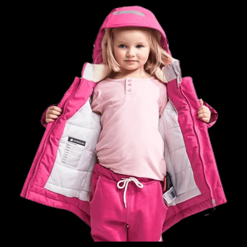 Didriksons Indre Kid's Parka Pink Rosa
