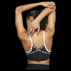 Nike Indy Logo Bra White/Black Svart Best