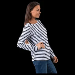 Best Pieces Ingrid Ls Top White/Black Vit och Svart