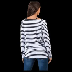 Best Pieces Ingrid Ls Top White/Black Vit och Svart