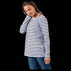 Best Pieces Ingrid Ls Top White/Black Vit och Svart
