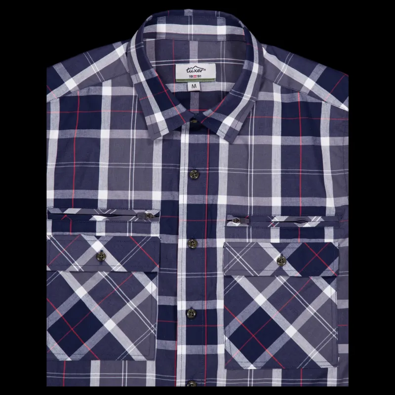 Online Tuxer Iowa Shirt Dark Navy Check Flerfärgad