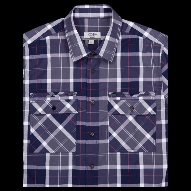 Tuxer Iowa Shirt Dark Navy Check Flerfärgad Online