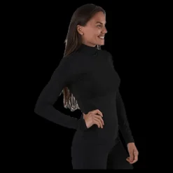 Hot Pieces Irene Ls Rollneck Top Black Svart