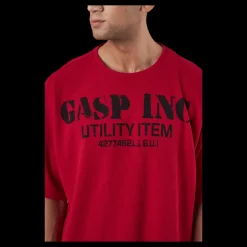 Outlet GASP Iron Thermal Tee Chili Red Röd