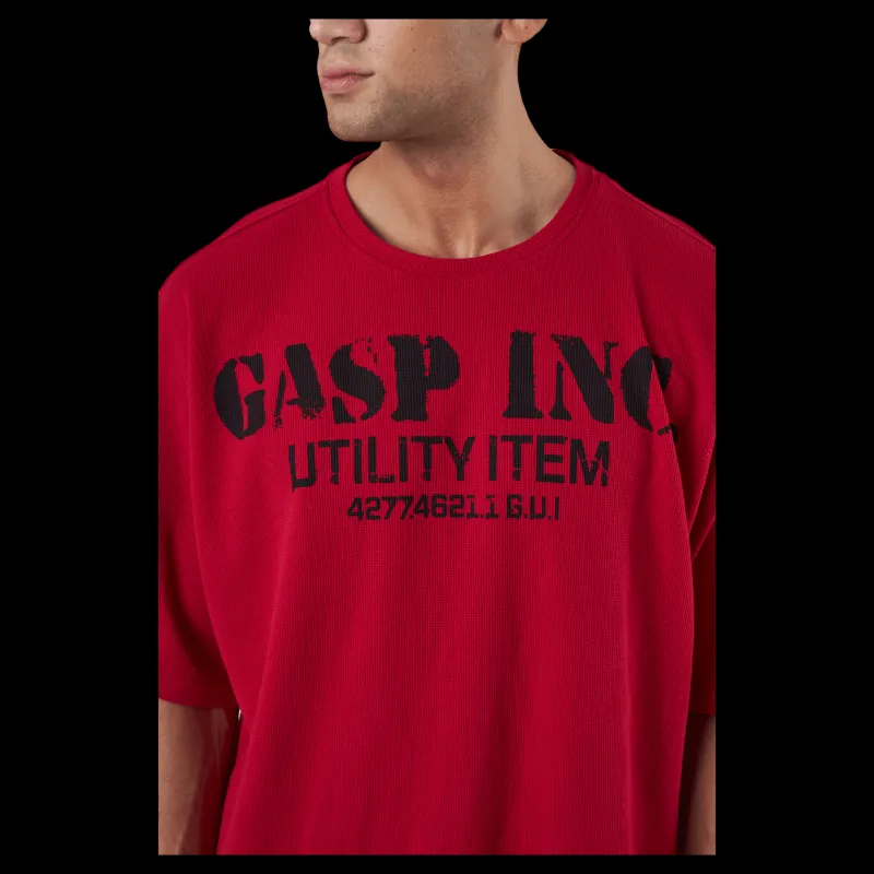 Outlet GASP Iron Thermal Tee Chili Red Röd