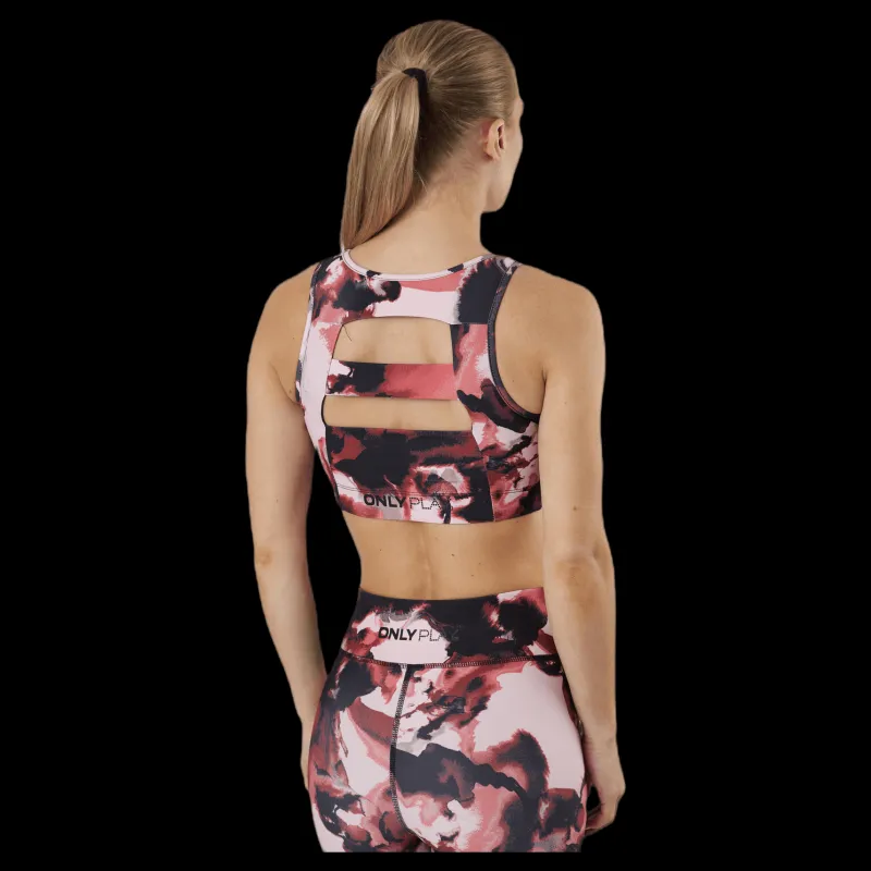 Best Only Play Jabina Life Aop Sports Bra Orange