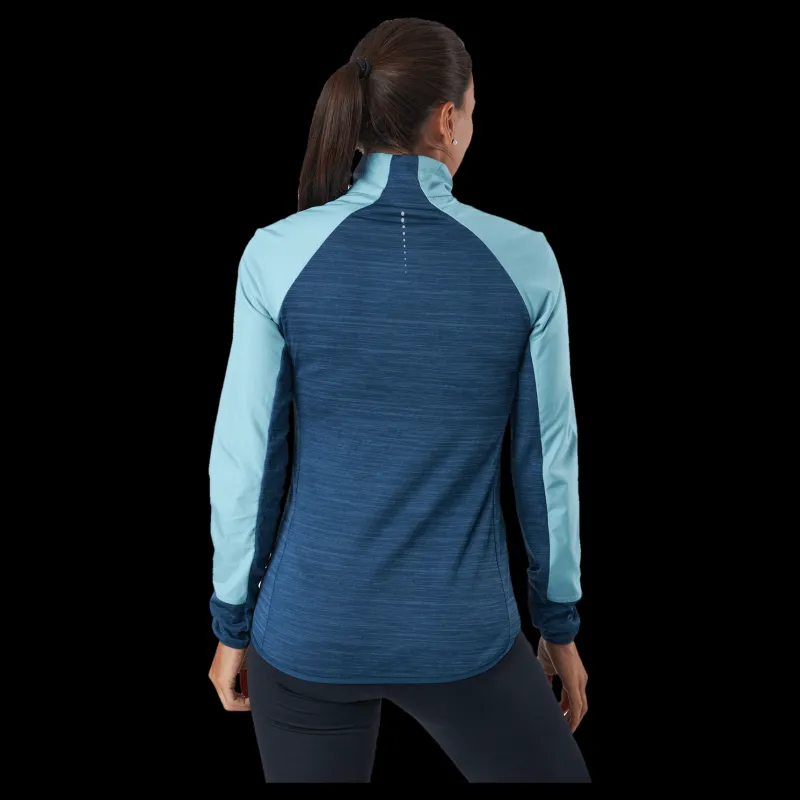 Odlo Jacket Run Easy Warm Hybrid Blue Wing Teal - Polynya Blå Hot
