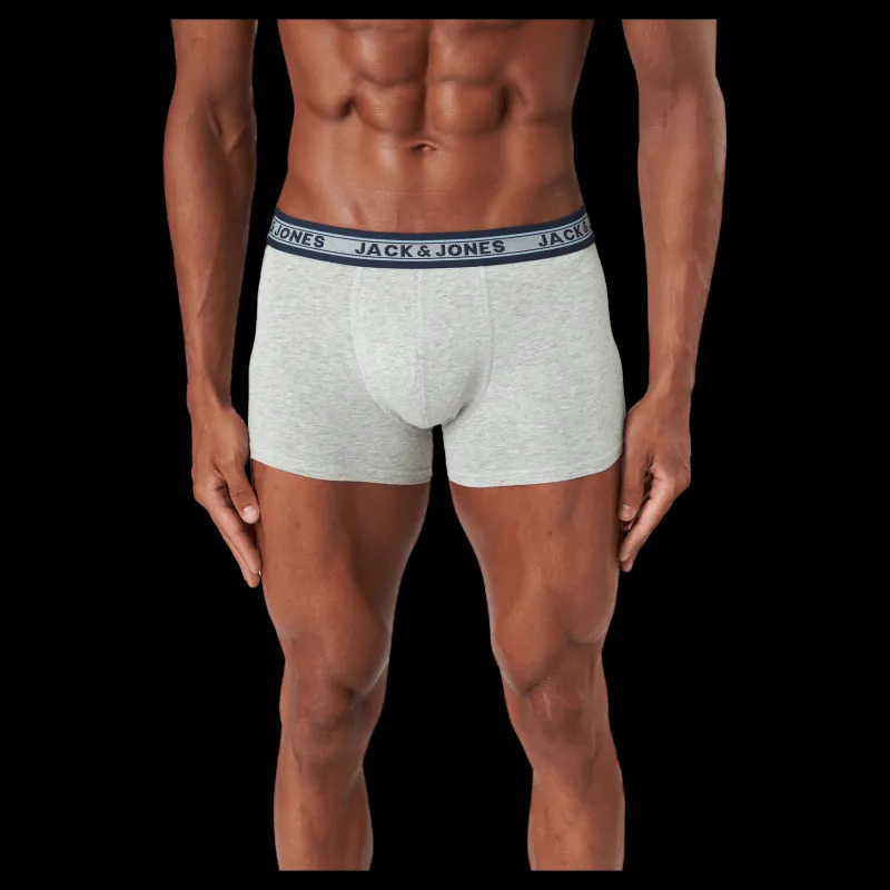 Outlet Jack & Jones Jacoliver Trunks 5 Pack Noos Dark Grey Melange Grå