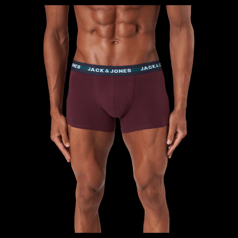 Outlet Jack & Jones Jacoliver Trunks 5 Pack Noos Dark Grey Melange Grå