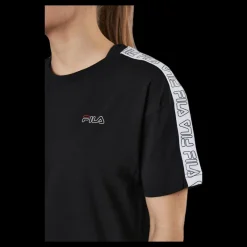 Discount Fila Jakena Taped Tee Black Svart