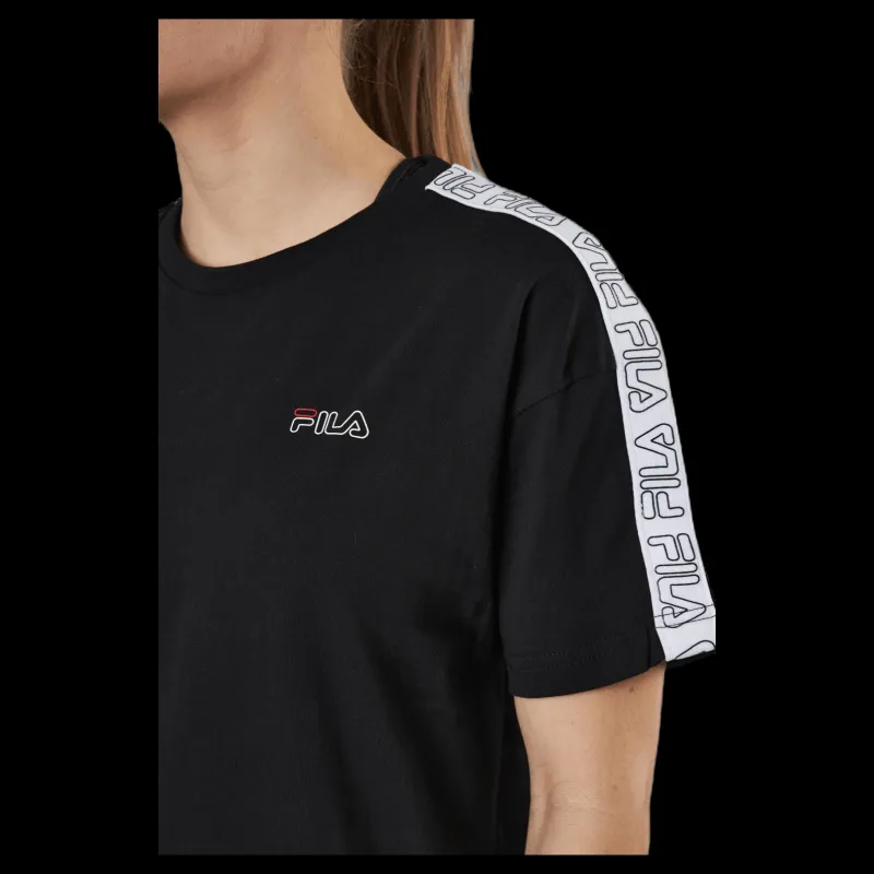 Discount Fila Jakena Taped Tee Black Svart
