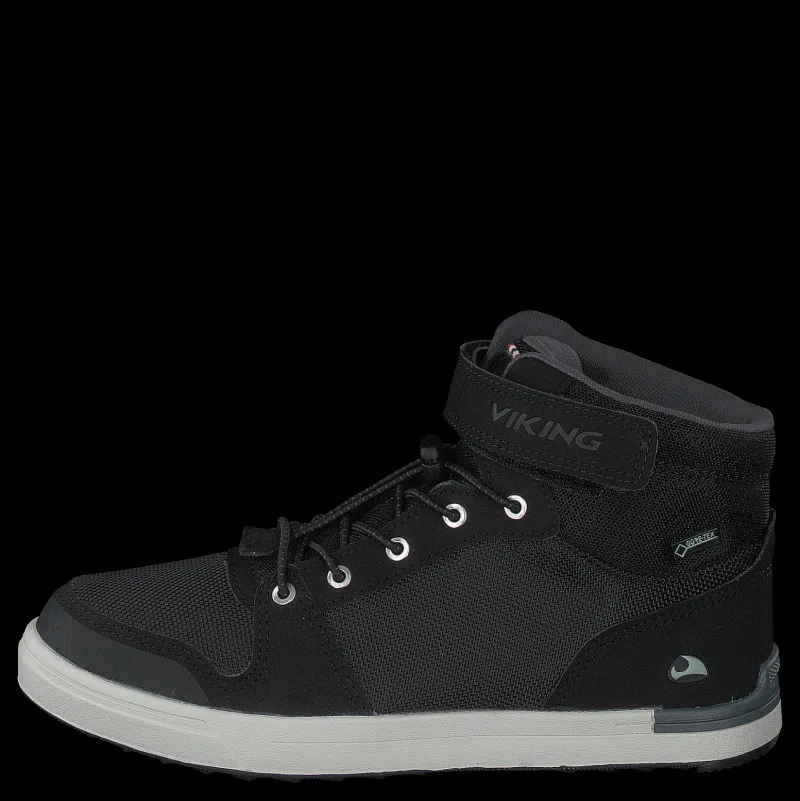Clearance Viking Jakob Mid Kids Gtx Black/charcoal Svart