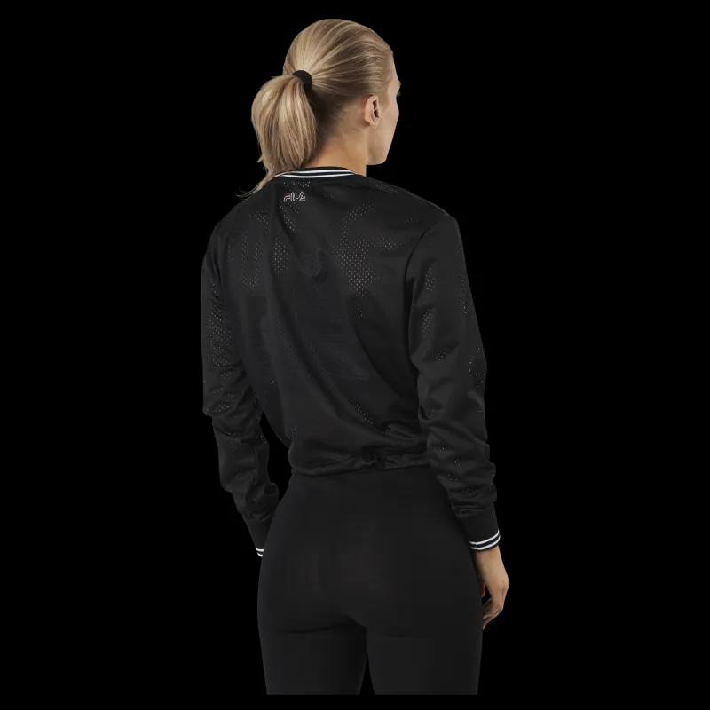 Fila Jalina Cropped Sporty Mesh Shirt Black