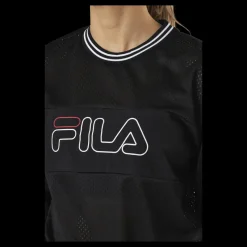 Fila Jalina Cropped Sporty Mesh Shirt Black