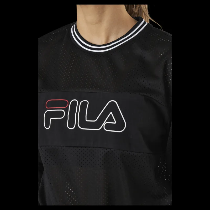 Fila Jalina Cropped Sporty Mesh Shirt Black