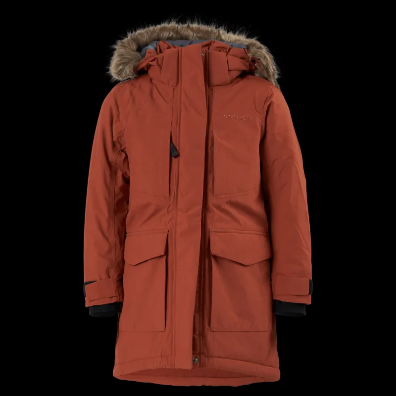 Sale Didriksons Jamila Gs Parka 3 Bisquit Brown Orange