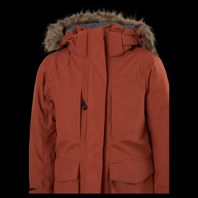 Sale Didriksons Jamila Gs Parka 3 Bisquit Brown Orange
