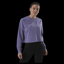Outlet Fila Jamina Cropped Crew Sweat Purple Lila
