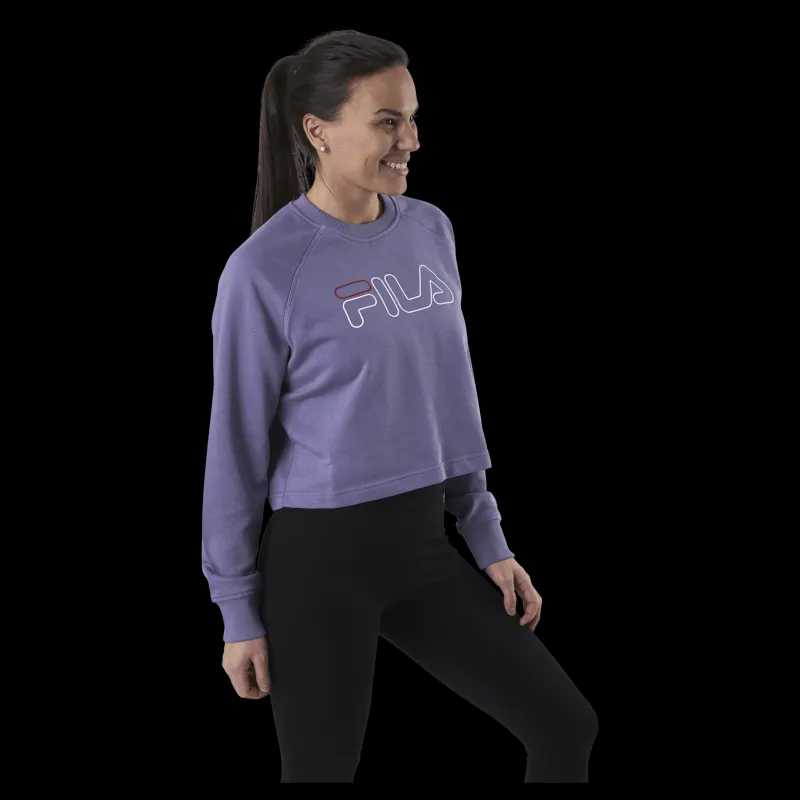 Outlet Fila Jamina Cropped Crew Sweat Purple Lila