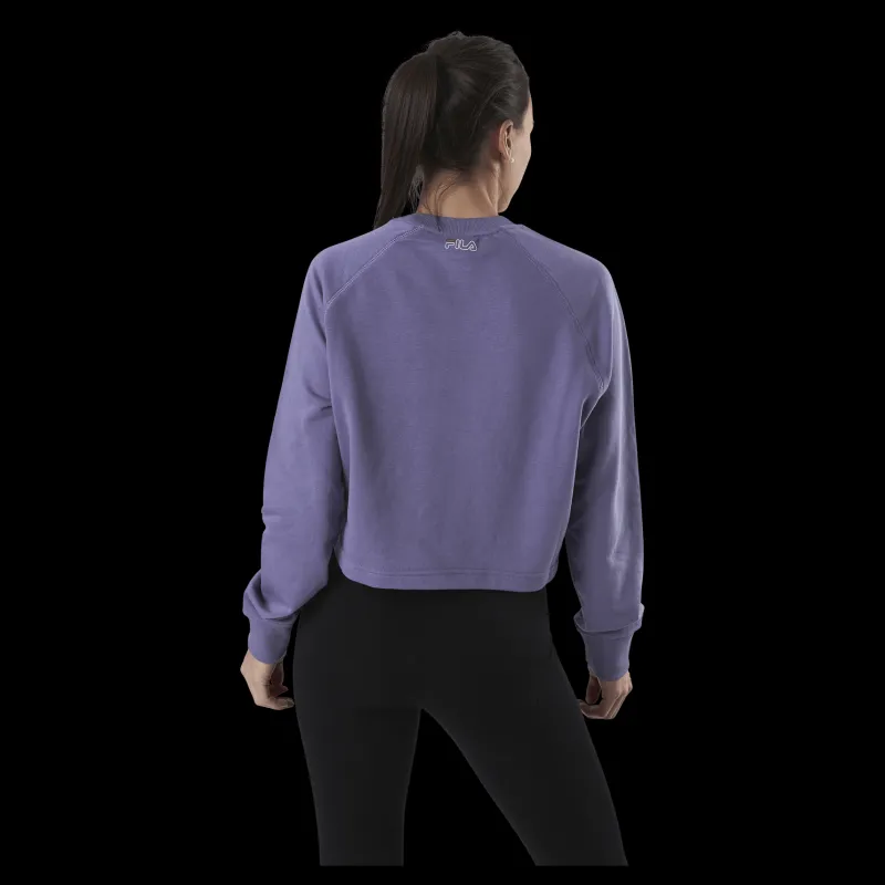 Outlet Fila Jamina Cropped Crew Sweat Purple Lila