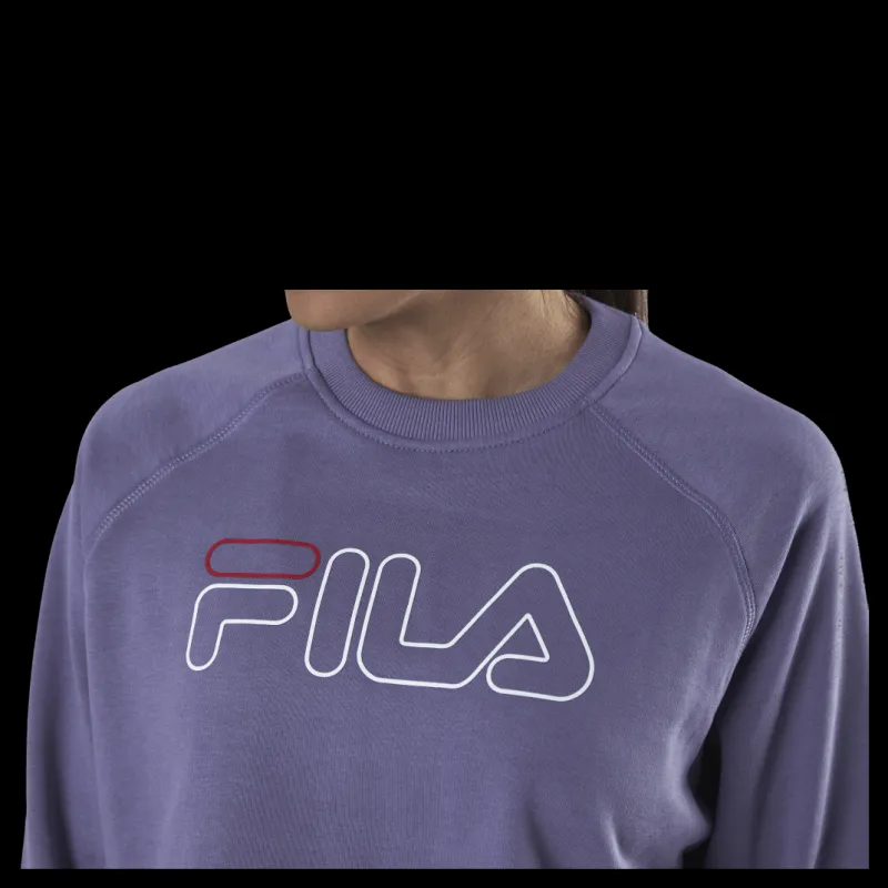 Outlet Fila Jamina Cropped Crew Sweat Purple Lila