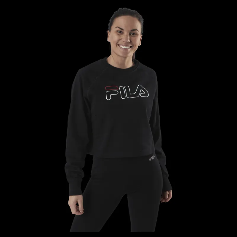 Fila Jamina Cropped Crew Sweat Black Svart