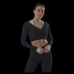 Discount Only Play Jana Ls Train Crop Top Blue Blå