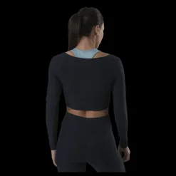 Discount Only Play Jana Ls Train Crop Top Blue Blå