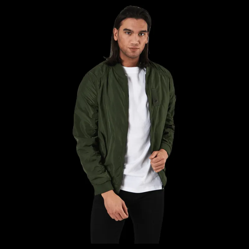 Discount Jack & Jones Jaxson Bomber Rifle Green Grön
