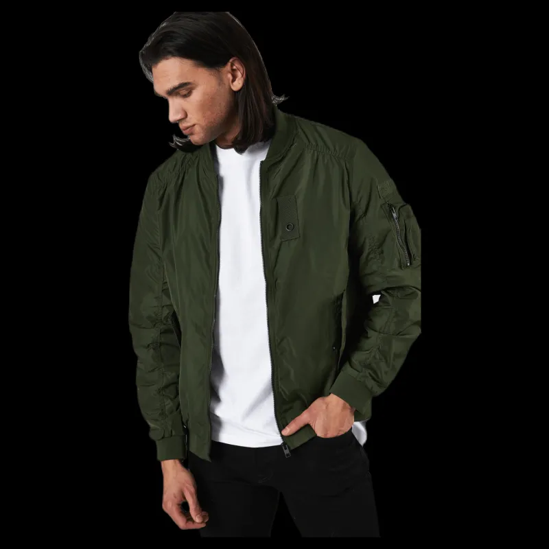 Discount Jack & Jones Jaxson Bomber Rifle Green Grön