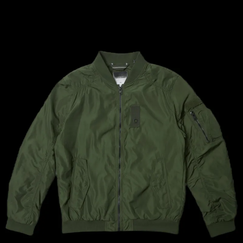Discount Jack & Jones Jaxson Bomber Rifle Green Grön