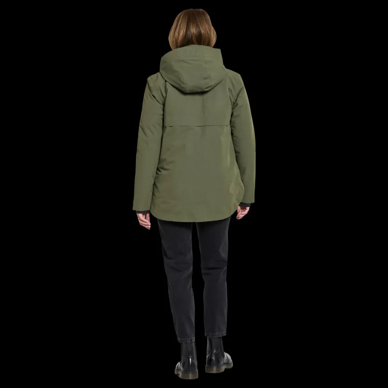 Didriksons Jennie Wns Jkt Deep Green Grå