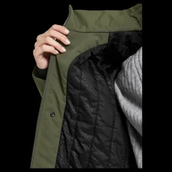 Didriksons Jennie Wns Jkt Deep Green Grå