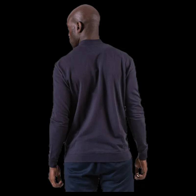 Bread & Boxers Jersey Jacket Blue Blå