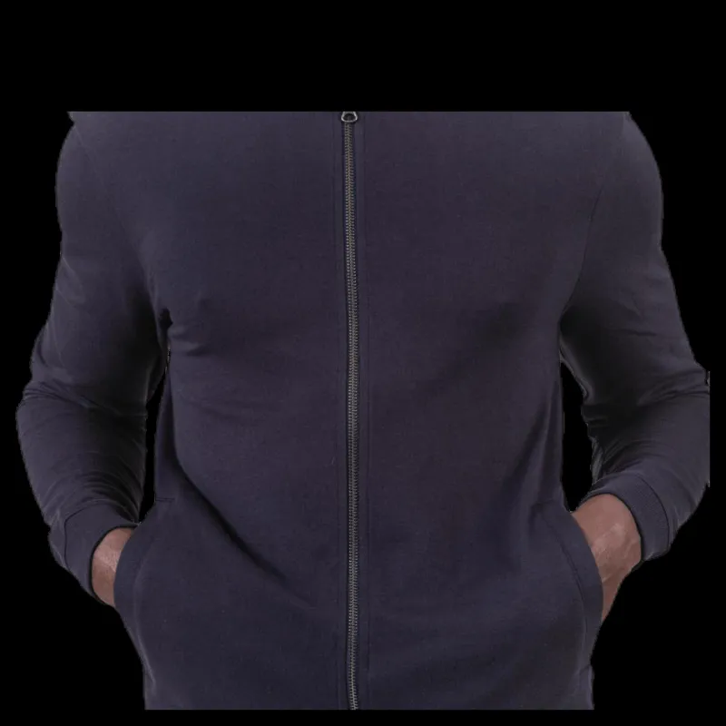 Bread & Boxers Jersey Jacket Blue Blå
