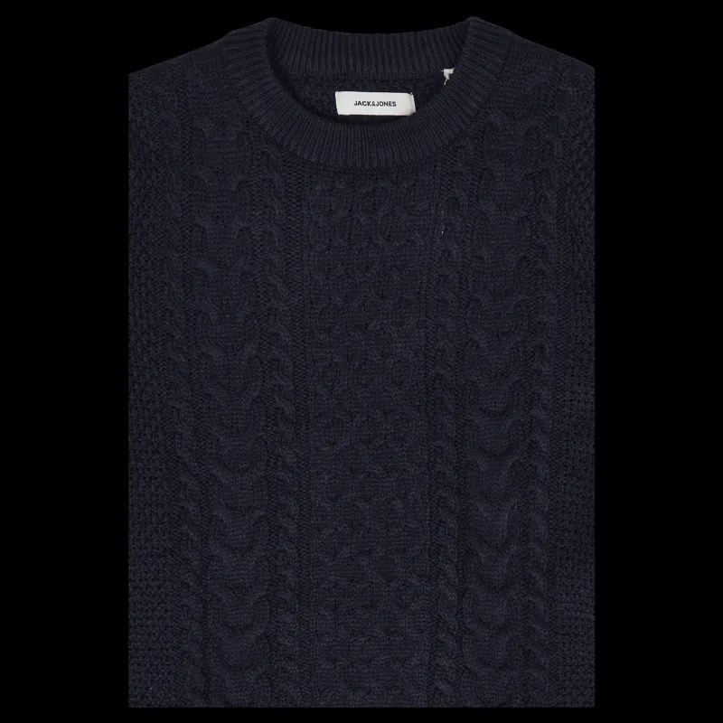 Online Jack & Jones Jjcraig Knit Crew Neck Sky Captain Svart