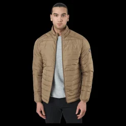 Jack & Jones Jjeace Spring Puffer Collar Sn Elmwood Beige Clearance