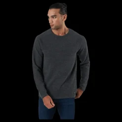 Discount Jack & Jones Jjehill Knit Crew Neck Dark Grey Melange Grå