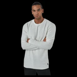 Best Jack & Jones Jjewind Knit Crew Neck Cloud Dancer Vit