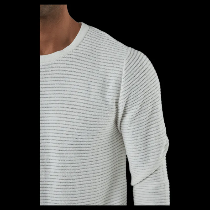 Best Jack & Jones Jjewind Knit Crew Neck Cloud Dancer Vit
