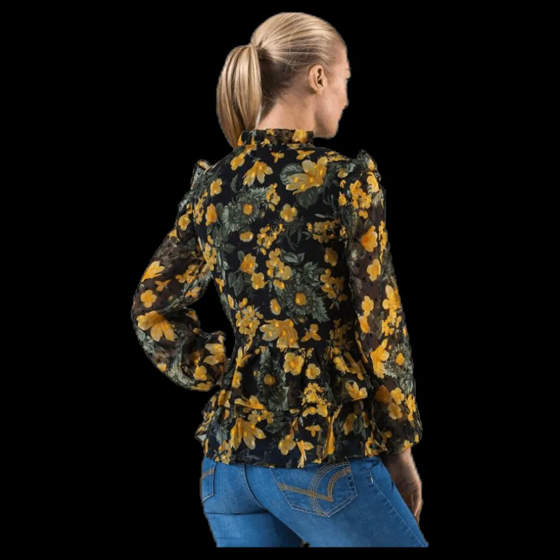 Pieces Joan Ls Top Red Röd Hot