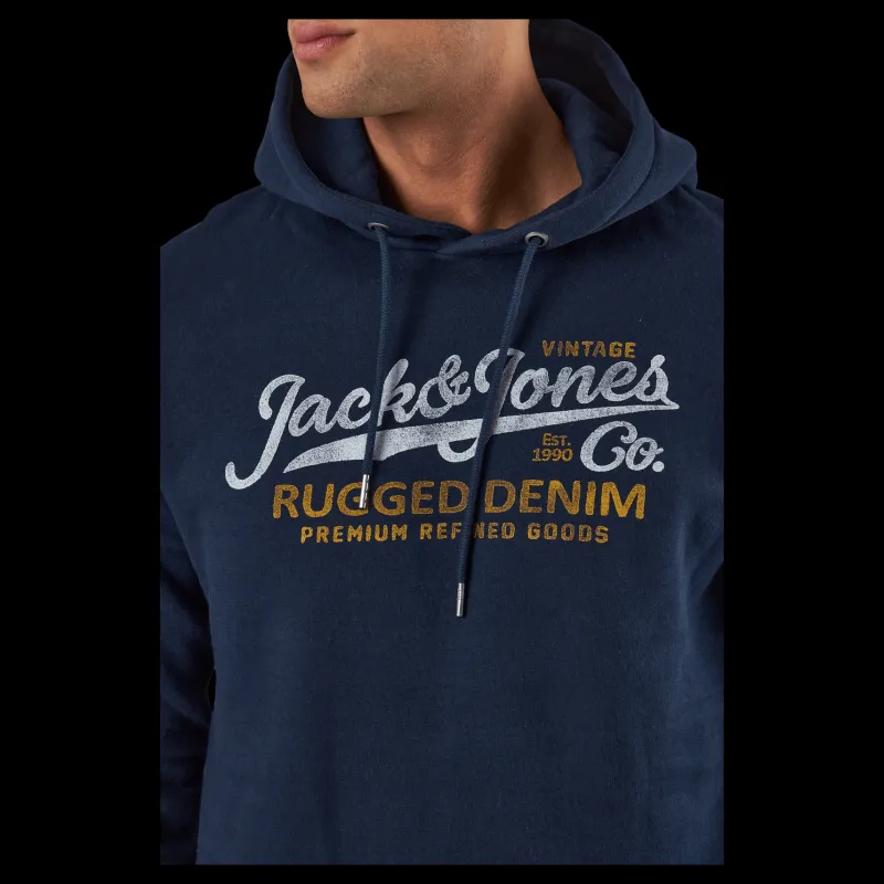 Hot Jack & Jones Jprblubooster Sweat Hood July Navy Blazer Blå