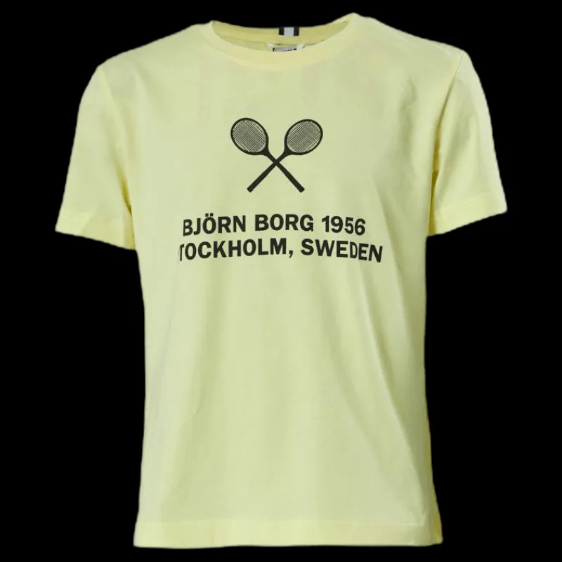 New Björn Borg Jr Sport Borg Tee Yellow Gul