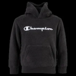 Champion Jr Teddy Hoodie Black Svart New