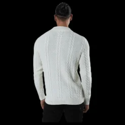 Online Jack & Jones Julian Knit Cable High Neck White Vit